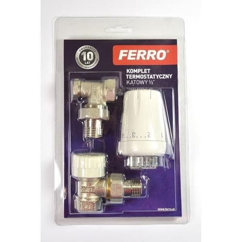 FERRO zestaw grzejnikowy wersja kątowa 1/2"