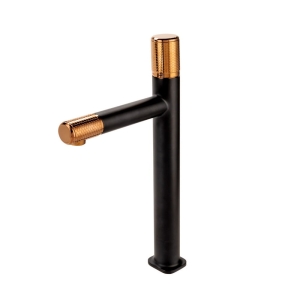 NOBLESS ARDESIA bateria umywalkowa stojąca czarny mat