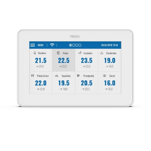 TECH  M-9r przedowody panel kontrolny z  modułem WiFi, biały (montaż podtynkowy)