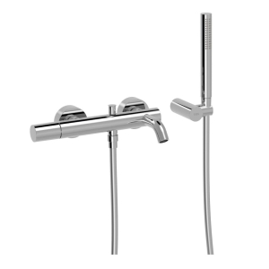 TRES STUDY EXCLUSIVE bateria wannowo-natryskowa naścienna, chrom