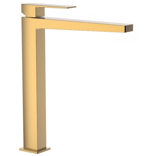 TRES SLIM EXCLUSIVE bateria umywalkowa stojąca, 24-k złoto matowe