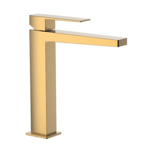 TRES SLIM EXCLUSIVE bateria umywalkowa stojąca, 24-k złoto matowe