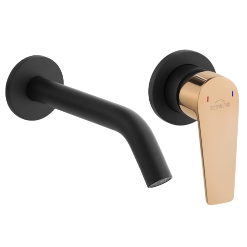 INVENA MIDNIGHT TREND bateria umywalkowa podtynkowa, czarna