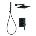 INVENA GLAMOUR zestaw natryskowy podtynkowy z deszczownicą, czarny