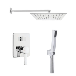 INVENA GLAMOUR zestaw natryskowy podtynkowy z deszczownicą, chrom