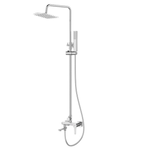 INVENA GLAMOUR zestaw natryskowy z deszczownicą i baterią, chrom