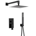 KFA LOGON zestaw natryskowy podtynkowy z deszczownicą, czarny