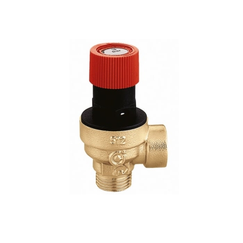 CALEFFI zawór bezpieczeństwa z gwintem zewnętrzym i wewnętrznym 1/2"