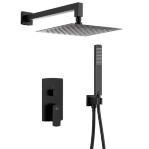 KFA MOKAIT zestaw natryskowy z deszczownicą, czarny