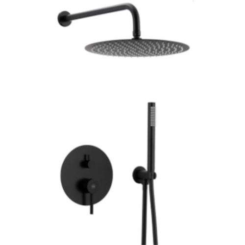 KFA MOZA zestaw natryskowy z deszczownicą, czarny