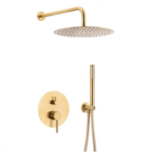 KFA MOZA zestaw natryskowy z deszczownicą, złoty