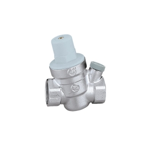 CALEFFI reduktor ciśnienia wody, chromowany z możliwością podłączenia manometru 1/2"