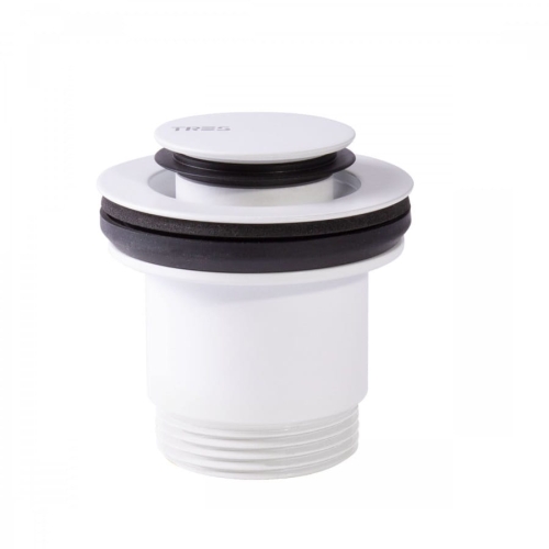 TRES spust umywalkowy, biały