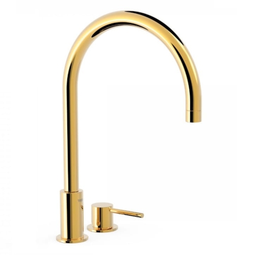 TRES STUDY EXCLUSIVE bateria umywalkowa nablatowa stojąca, 24-k złoto