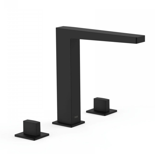 TRES SLIM EXCLUSIVE bateria umywalkowa stojąca, czarny mat