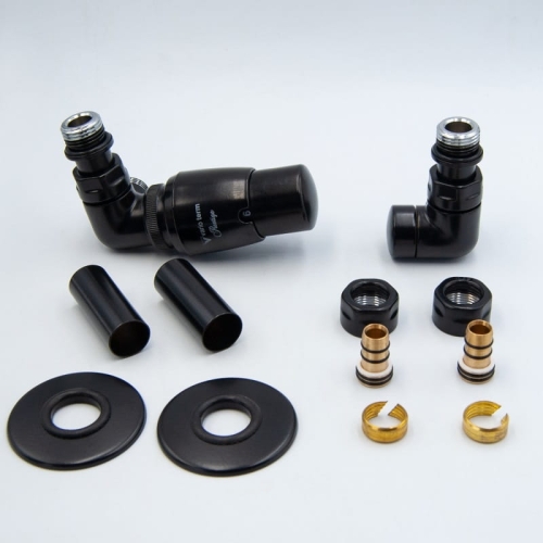 VARIO TERM Zestaw termostatyczny VISION prawy PEX - czarny mat