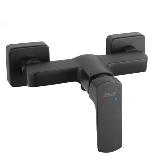 VITTO VERDELINE bateria natryskowa naścienna, czarna