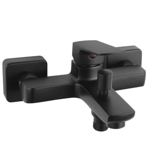 FERRO VITTO VERDELINE bateria wannowo-natryskowa naścienna, czarna