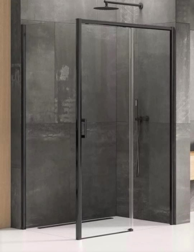 NEW TRENDY PRIME BLACK 160x100 cm kabina prostokątna, szkło transparentne