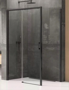 NEW TRENDY PRIME BLACK 140x100 cm kabina prostokątna, szkło transparentne