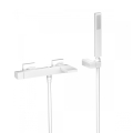 TRES SLIM EXCLUSIVE bateria wannowo-natryskowa naścienna, biały mat