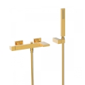 TRES SLIM EXCLUSIVE bateria wannowo-natryskowa naścienna,  24-k złoto