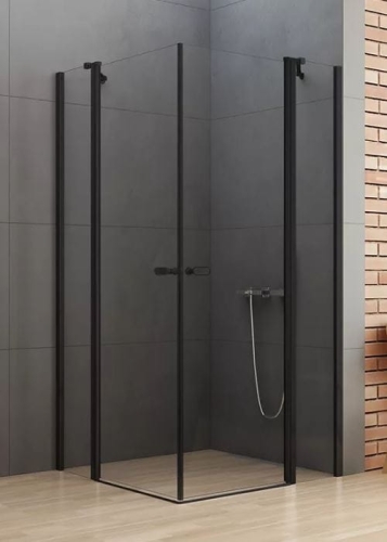 NEW TRENDY NEW SOLEO BLACK 90x100 cm kabina prostokątna, szkło transparentne