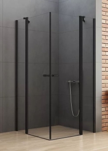 NEW TRENDY NEW SOLEO BLACK 100x120 cm kabina prostokątna, szkło transparentne