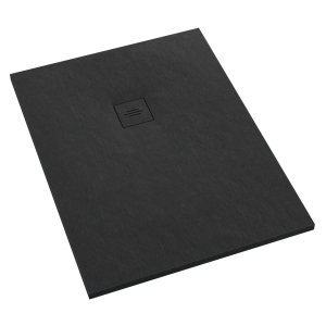 SCHEDLINE PROTOS BLACK STONE 90x100 brodzik prostokątny, czarna struktura