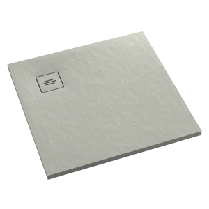 SCHEDLINE PROTOS CEMENT STONE 90x90 brodzik kwadratowy, cementowa struktura