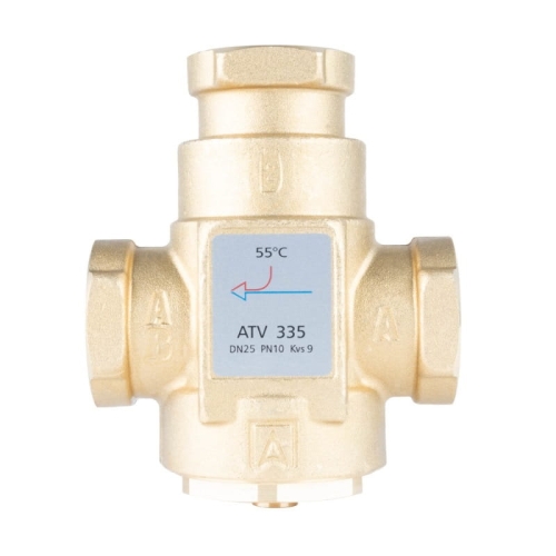AFRISO Zawór temperaturowy ATV 335, DN25, Rp1", kvs 9, 55C