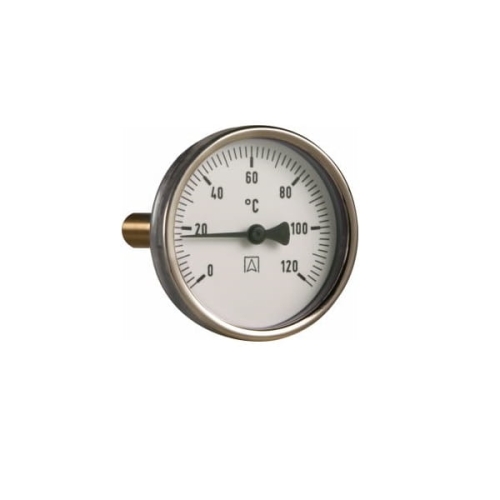 AFRISO  Termometr bimetaliczny, fi100 mm, 0-120C, L 100 mm, G1/2"