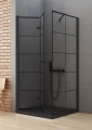 NEW TRENDY NEW SOLEO BLACK 90x90 cm kabina kwadratowa, szkło transparentne