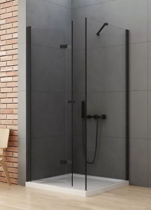 NEW TRENDY NEW SOLEO BLACK 100x120 cm kabina prostokątna, szkło transparentne