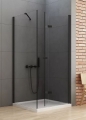 NEW TRENDY NEW SOLEO BLACK 80x80 cm kabina kwadratowa, szkło transparentne
