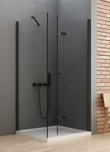 NEW TRENDY NEW SOLEO BLACK 100x120 cm kabina prostokątna, szkło transparentne