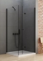 NEW TRENDY NEW SOLEO BLACK 80x120 cm kabina prostokątna, szkło transparentne