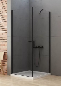 NEW TRENDY NEW SOLEO BLACK 100x70 cm kabina prostokątna, szkło transparentne