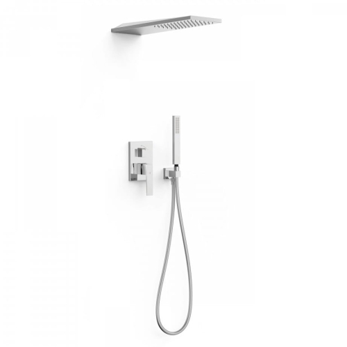 TRES SLIM EXCLUSIVE zestaw natryskowy z baterią i deszczownicą, chrom