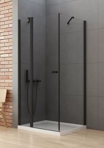 NEW TRENDY NEW SOLEO BLACK 100x110 cm kabina prostokątna, szkło transparentne