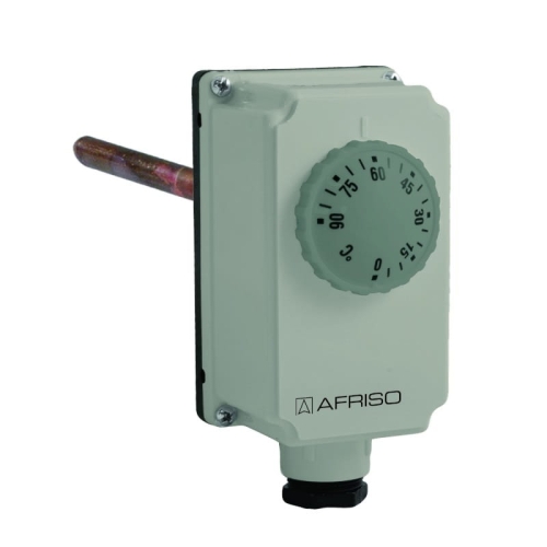 AFRISO   Termostat zanurzeniowy TC2, 0-90C, nastawa zewnętrzna, przyłącze G1/2", L 100 mm