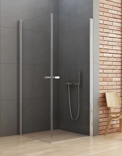 NEW TRENDY NEW SOLEO BLACK 100x100 cm kabina kwadratowa, szkło transparentne