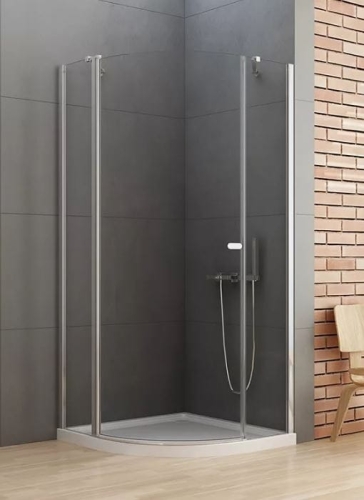 NEW TRENDY NEW SOLEO 80x80 cm kabina półokrągła, szkło transparentne