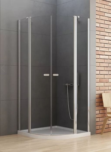 NEW TRENDY NEW SOLEO 100x100 cm kabina półokrągła, szkło transparentne