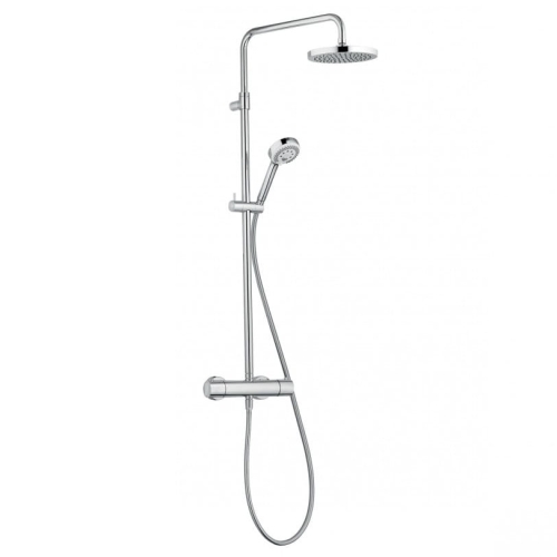 KLUDI LOGO zestaw natryskowy z baterią termostatyczną i deszczownicą, chrom