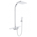KLUDI COCKPIT DISCOVERY zestaw natryskowy z baterią termostatyczną i deszczownicą, biały/ chrom