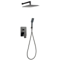 VALVEX CARRE zestaw natryskowy z baterią i deszczownicą, czarny