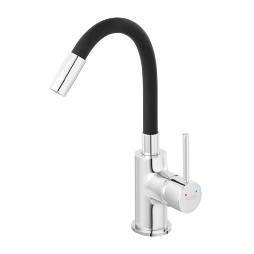 FERRO FIESTA bateria umywalkowa stojąca, chrom/ czarny