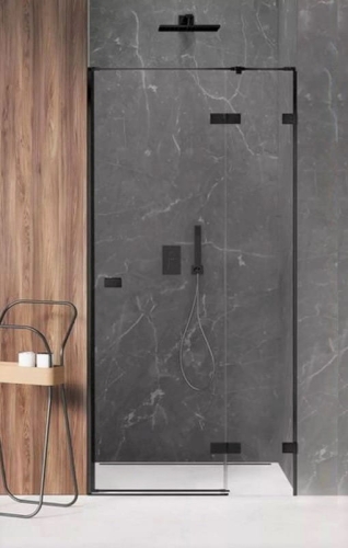 NEW TRENDY AVEXA BLACK drzwi otwierane, prawe 140 cm