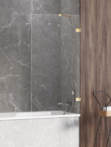 NEW TRENDY AVEXA GOLD SHINE parawan nawannowy 100 cm, szkło transparentne